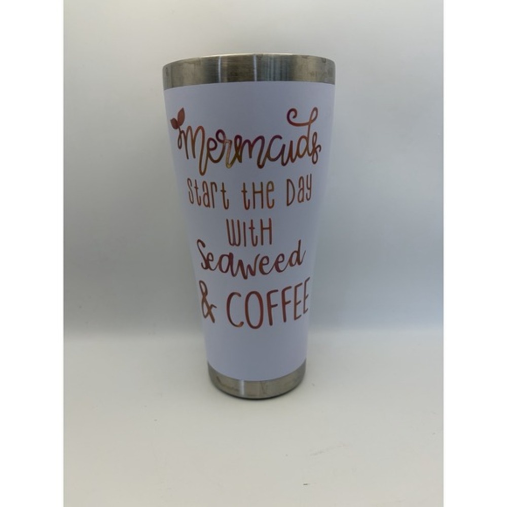 20oz Metal Tumbler Mermaid Theme Purple No‎ Lid